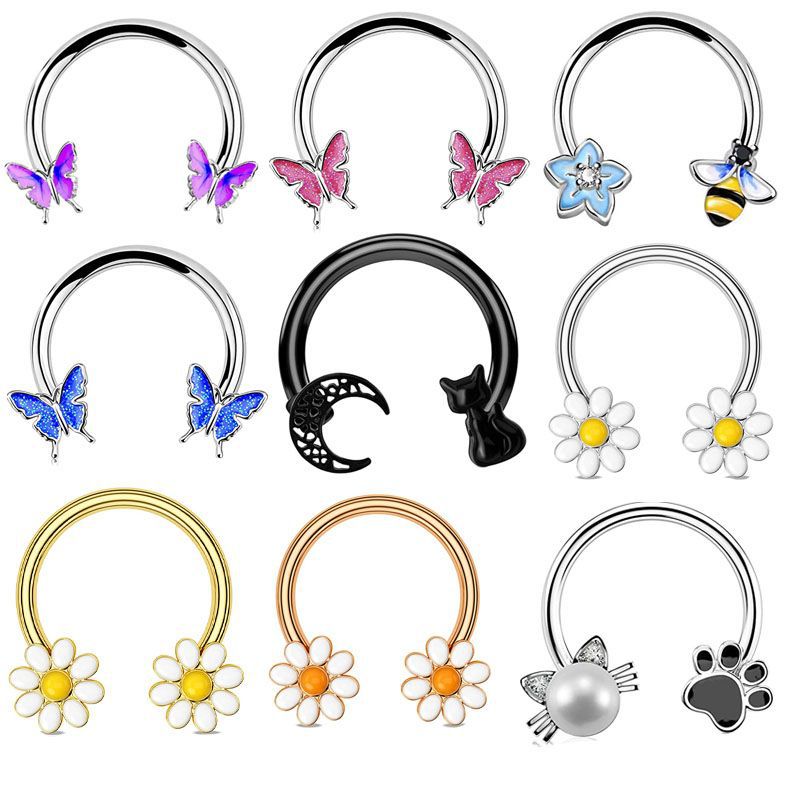 Body Jewelry Surgical Steel - Anneau de septum 16G, bijoux de