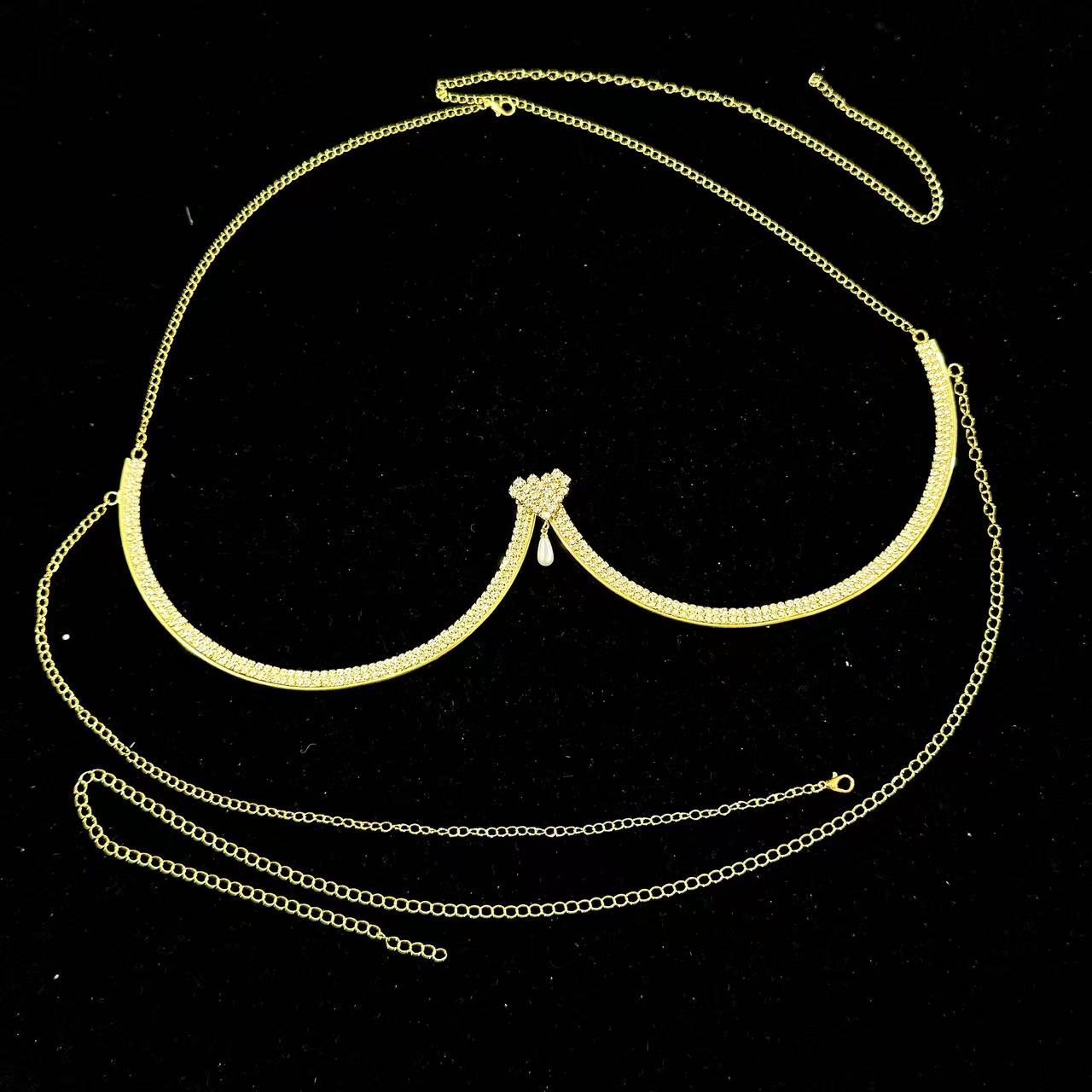 Soutien-gorge en forme de cœur - Body Jewelry Necklace avis et prix